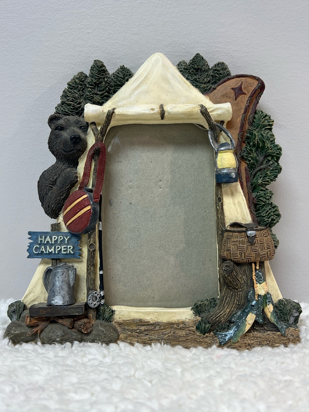 Happy Camper Woodland Camping Dimensional, Composite Photo Frame
